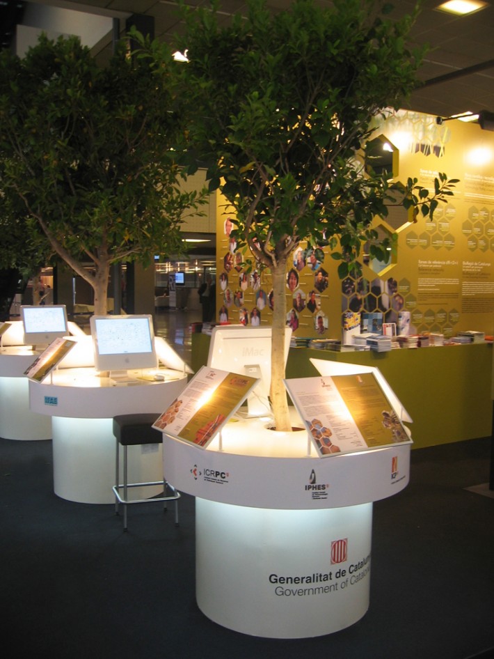 Estand, stand, Barcelona, congrés científic, congreso científico, science forum