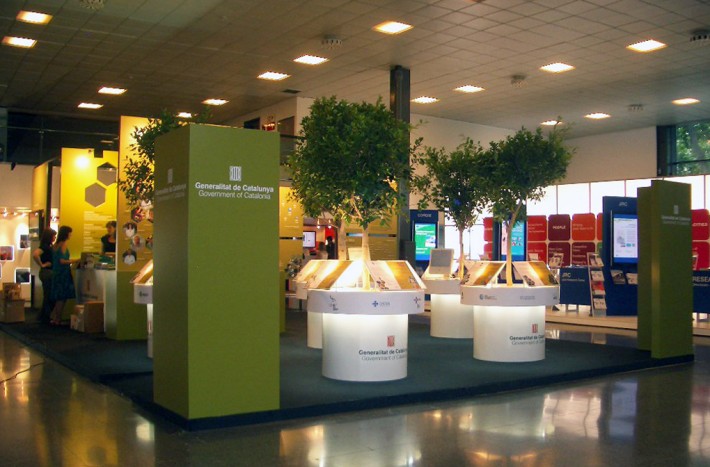 Estand, stand, Barcelona, congrés científic, congreso científico, science forum