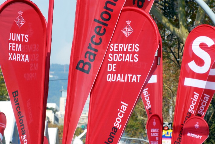 Estand, stand, Ciutat de les Persones 2008, Barcelona, banderes, banderas, flags