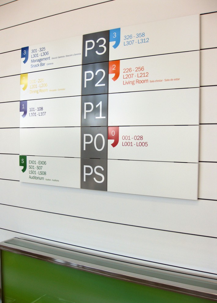 ICFO, The Institute of photonics science, retolació, senyalització, rotulación, signage