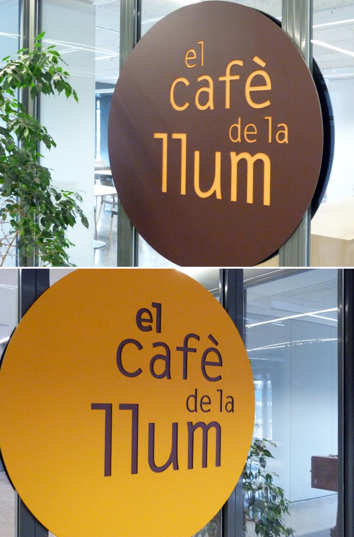 ICFO, The Institute of photonics science, retolació, senyalització, rotulación, signage