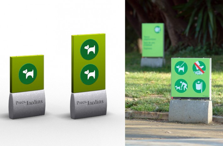 Retolació, rotulación, signposting, Parcs i Jardins, Parques y jardines, Urban parks, Barcelona, invidents, invidentes, blind peersons, Braille