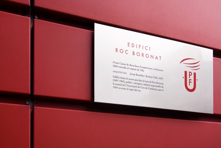 UPF, Universitat Pompeu Fabra, Barcelona, 2010, retolació, rotulación, signage