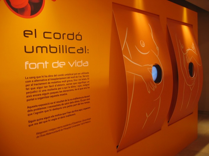 Exposició, exposición, exhibition, Donació sang cordó umbilical_donación sangre cordón_umbilical cord blood donation, Hospital Vall Hebron, Banc de sang i teixits Barcelona