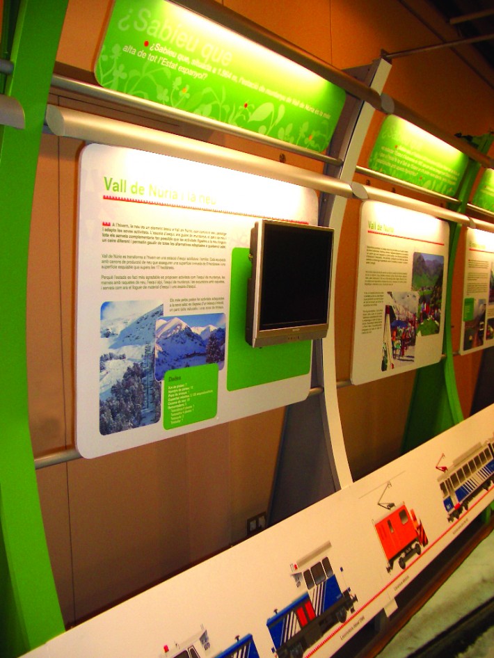 FGC, Ferrocarrils de la Generalitat de Catalunya, Cremallera de Núria, exposició, exposición, exhibition, comunicació corporativa, transport públic, transporte público, public transport